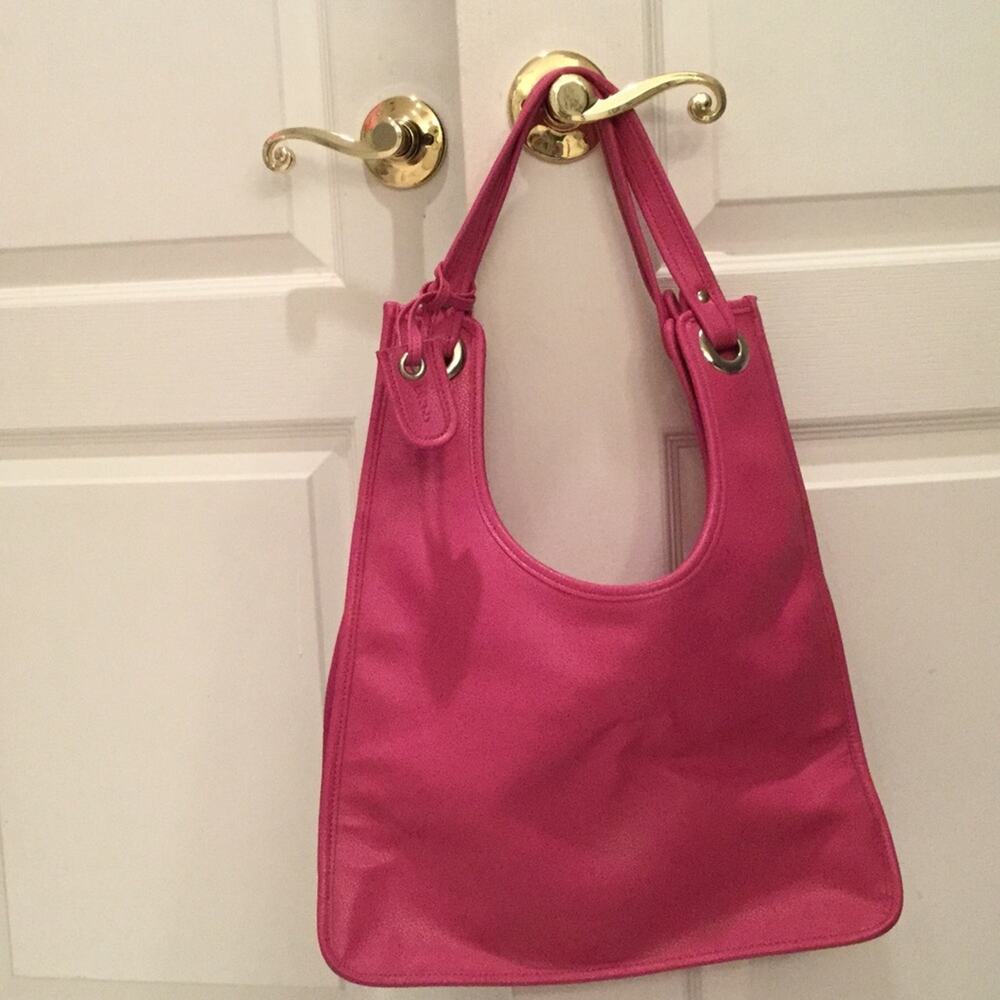Ladies hot pink pleather handbag DKNY
